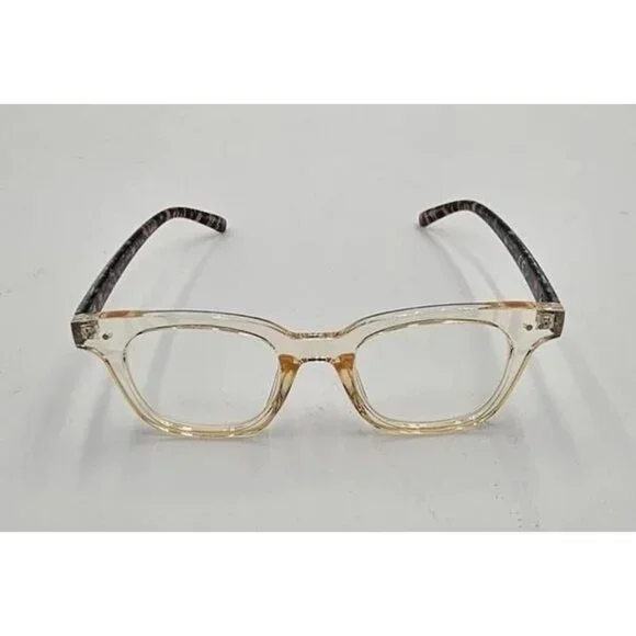 Rachel Zoe RZ Marnika Blue Light Blocker Fashion Glasses Womens Beige Animal Pri - Picture 11 of 12